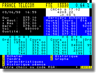 Les march�s en direct
